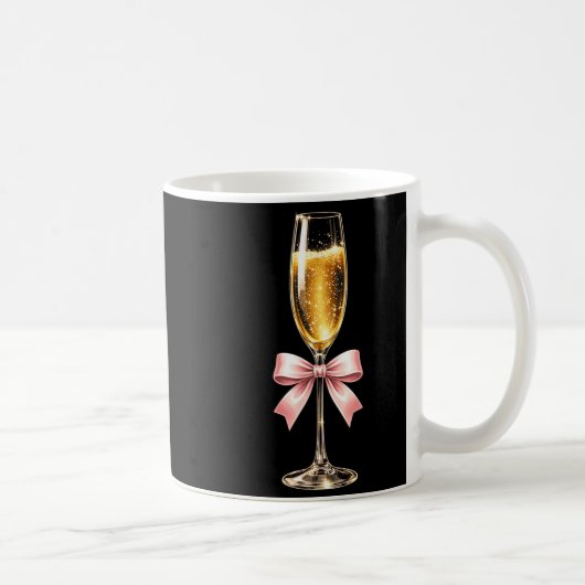 Champagne With Nk Bow For Women Luxurious New Year コーヒーマグカップ (右)