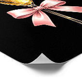 Champagne With Nk Bow For Women Luxurious New Year ポスター (角)