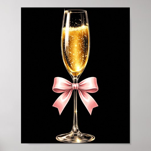 Champagne With Nk Bow For Women Luxurious New Year ポスター (正面)
