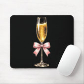 Champagne With Nk Bow For Women Luxurious New Year マウスパッド (マウス)