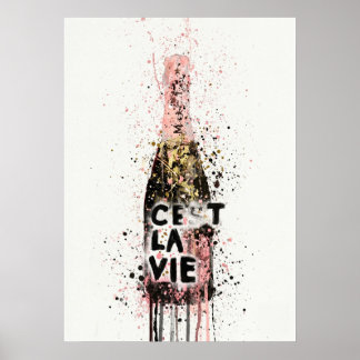 Champagner Graffiti ポスター