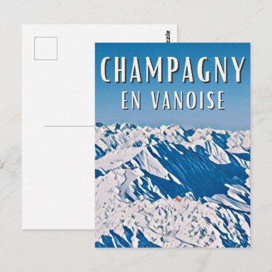 Champagny-en-Vanoise Station de ski ポストカード (正面/裏面)