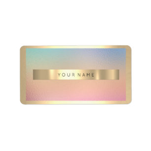 Champaign Gold Frame Metallic Ombre Luxury VIP Bus ラベル