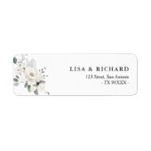 Champaigneホワイトウォーター色フローラアドレス ラベル (正面)