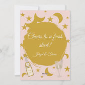 Champange Pink And Gold New Years Card シーズンカード (裏面)