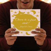 Champange Pink And Gold New Years Card シーズンカード