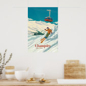 Champery Ski Resort Travel Poster ポスター (キッチン)