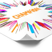 CHAMPION ：自分で文字を編集 ポスター (角)