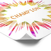 CHAMPION ：自分で文字を編集 ポスター (角)