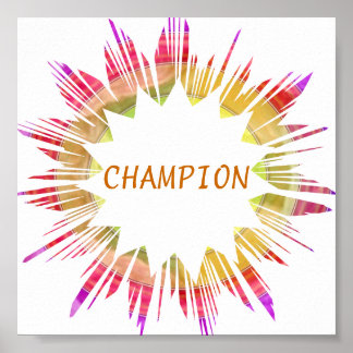 CHAMPION ：自分で文字を編集 ポスター