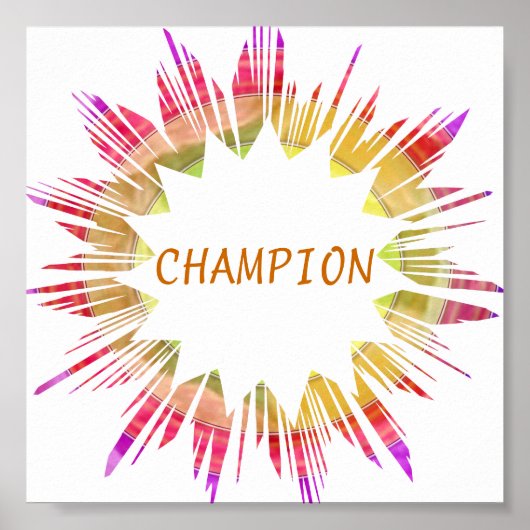 CHAMPION ：自分で文字を編集 ポスター (正面)