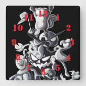 Champion By Squid Fear City スクエア壁時計 (正面)