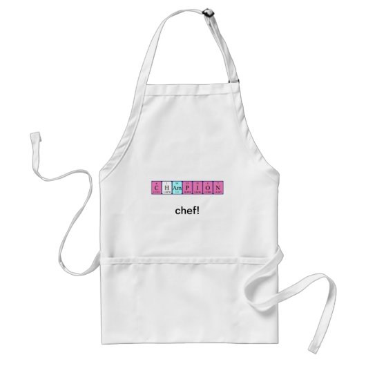 Champion periodic table name apron スタンダードエプロン (正面)