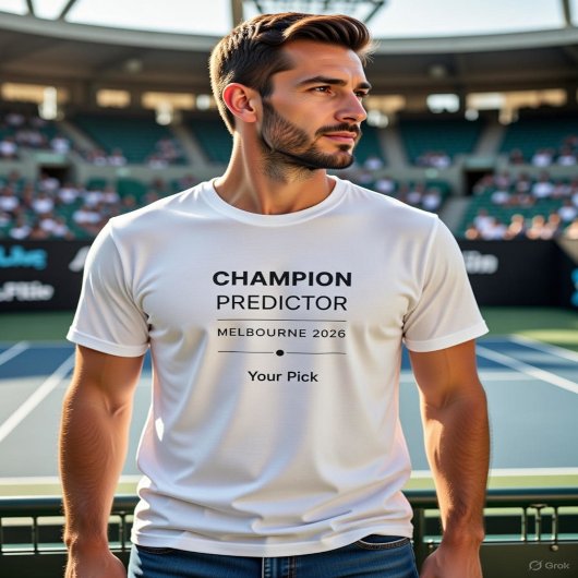 Champion Predictor – Melbourne 2026 テニス Tシャツ
