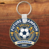 Champion Soccer Future Star With Name and Date キーホルダー (裏面)