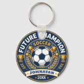 Champion Soccer Future Star With Name and Date キーホルダー (裏面)