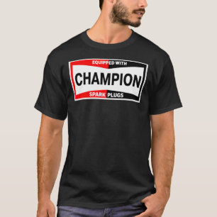 Champion Spark PlugsヴィンテージグラフィックデザインDigita Tシャツ