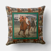 Champion Thorougbred Defeats Favored Horse クッション (裏面)