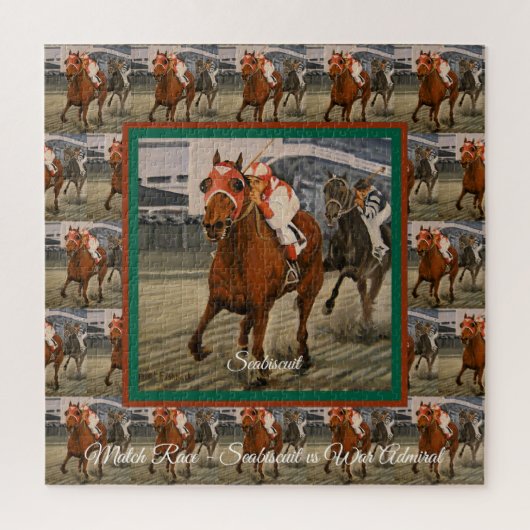 Champion Thorougbred Seabiscuit Defeats Favorited ジグソーパズル (縦)