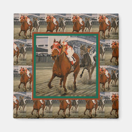 Champion Thorougbred Wins over Favored Horse マグネット