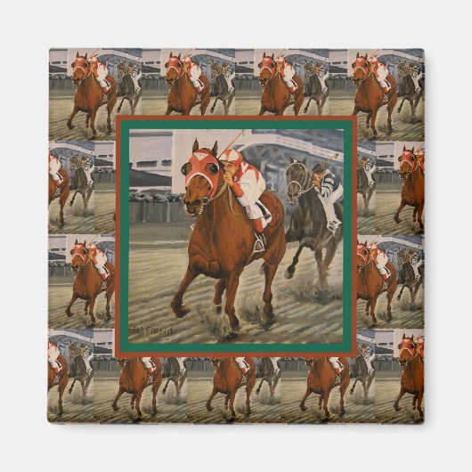 Champion Thorougbred Wins over Favored Horse マグネット (正面)