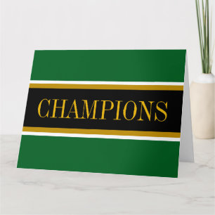CHAMPIONS フォレストグリーン ブラック ホワイト レーシング ストライプ サンキューカード