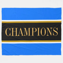 CHAMPIONS 鮮やかブルー ブラック ホワイト レーシング ストライプ