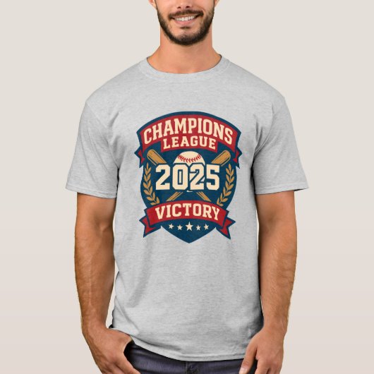 Champions League 2025 Baseball Victory Emblem Tシャツ (正面)