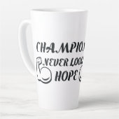  Champions Never Loose Hope カフェラテマグ (左アングル)