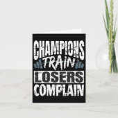 Champions Train Losers Complain Bodybuilding Fitne カード (正面)