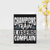 Champions Train Losers Complain Bodybuilding Fitne カード (黄色い花)