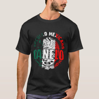 Championshを囲んでいるCANELO Men_sメキシコの旗Alvarez Tシャツ