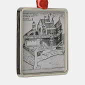 Champlainのケベックの眺め メタルオーナメント (右)