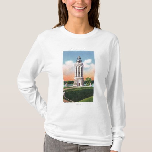 Champlainの記念物記念碑の眺め Tシャツ (正面)