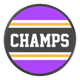CHAMPSブライトパープルブラックイエローレーシングストライプズ アイスホッケーパック