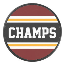 CHAMPS深いレッドブラックイエロースポーティストライプズ アイスホッケーパック