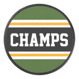 CHAMPS アスレチック グリーン ブラック オレンジ レーシング ストライプ アイスホッケーパック