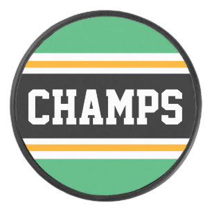 CHAMPS ブライトグリーン 黒 オレンジ レーシングストライプ アイスホッケーパック