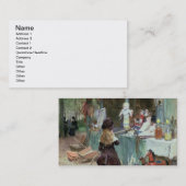 Champs-Elyseesの庭、c.1897 (グワッシュ 名刺 (正面/裏面)