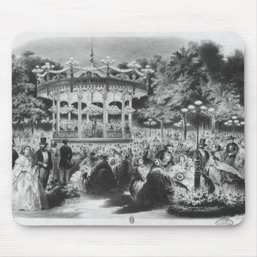Champs-ElyseesのMusardコンサート、1865年 マウスパッド (正面)