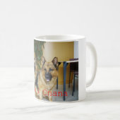 Chana & Win Tow Lovely German Shepherd Dogs コーヒーマグカップ (正面右)