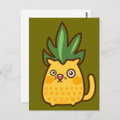 Chananas cat pinappleポストカード ポストカード (正面/裏面)