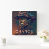 Chance スクエア壁時計 (ホーム)