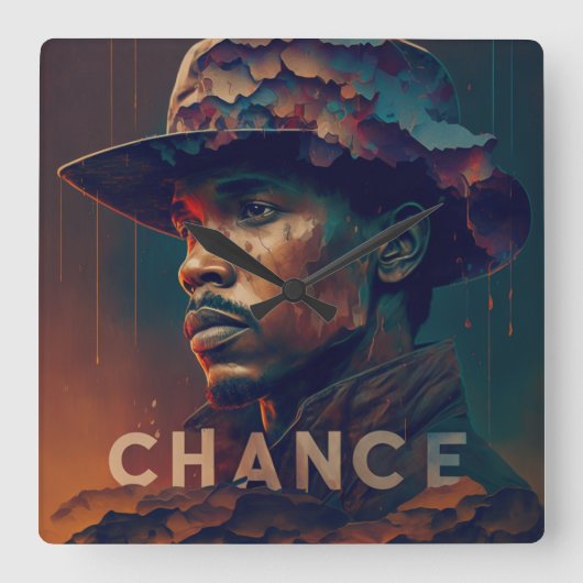 Chance スクエア壁時計 (正面)