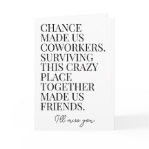 Chance Made Us Friends 別れの記念に同僚へ
