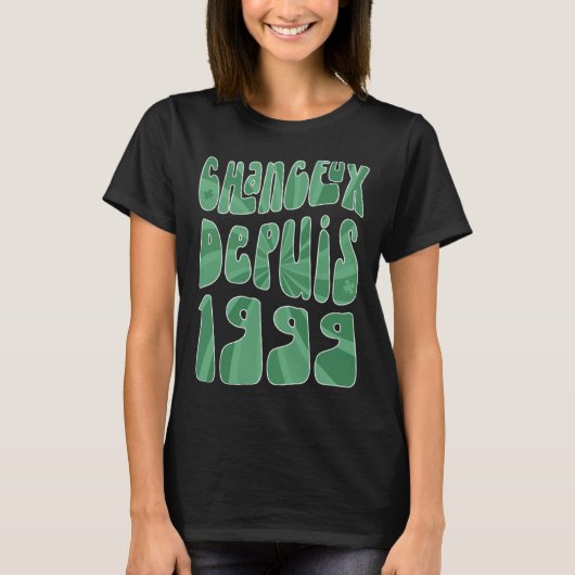 Chanceux Depuis 1999 24 Ans Anniversaire St Patric Tシャツ (正面)