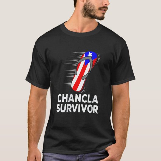 Chancla Puerto Rico  Spanish Joke Idea Tシャツ (正面)