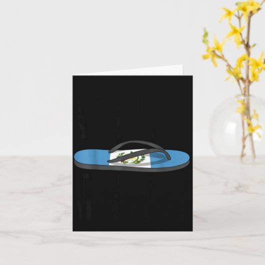 Chancla Survivor Guatemala Funny Guatemalan Flag  カード (黄色い花)