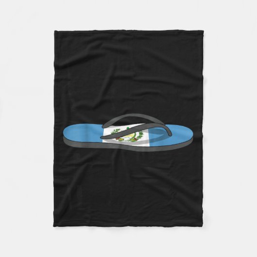 Chancla Survivor Guatemala Funny Guatemalan Flag  フリースブランケット (正面)
