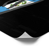 Chancla Survivor Guatemala Funny Guatemalan Flag  ポスター (角)